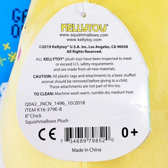 Squishmallow Chuck the Easter Chick 8" 2018 UltraSoft Stuffed Ultra Rare Plush - Picture 12 of 12